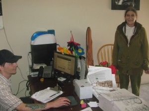 Gayle at the front desk of the VCBC